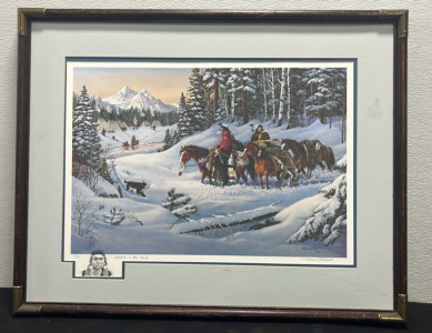 (1) Native American Framed Art Piece