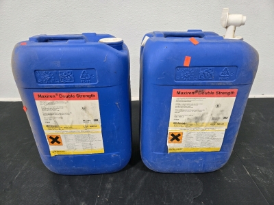 (2) Large Liquid Containers (Empty) w/ (1) Spout Lid 16"H x 10"W x 9"D