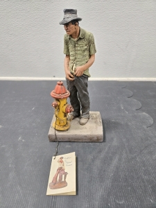 1977 Michael Garman Signed Ceramic & Porcelain Hand Painted Sculpture 12&frac12;"