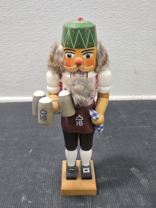 Authentic Handmade Wood Nutcracker Collectable (Made in Germany) 13"H Bavarian Themed Hofbr&auml;uhaus, Made by G&uuml;nter Ulbricht in Muggendorf