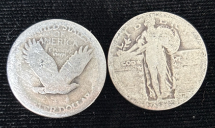 Denver Standing Library US Silver Quarters