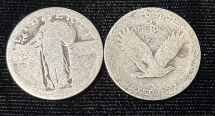 Denver Standing Library US Silver Quarters
