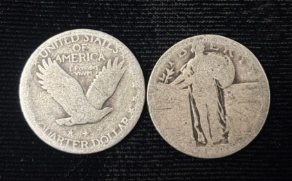 Denver Standing Library US Silver Quarters