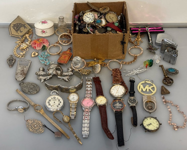 Variety Of Jewelry Including Watches, Necklaces , And More