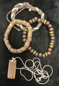 (3) Bohemian Braceletes & .925 Dragonvien Agate (31.45ct) Stone Necklace