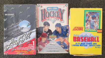 Unopened Collectable Baseball And Hockey Cards!
