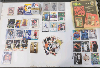 Signed Hockey, Baseball, Football, And Nascar Collectable Cards, And A Classic Major League Baseball Trivia Board Game '91 Series 2