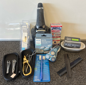 Hair Care Kit For Him Including; Electric Razors, Sinus Rinse Packets, And More