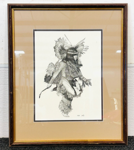 Framed Artwork "Indian Dancer" By Diana Avi&ntilde;a