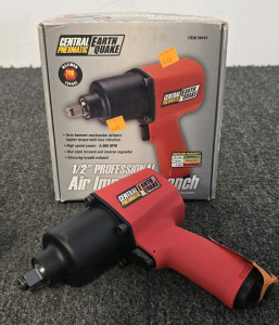 Central Pneumatic Earth Quake 1/2" Professional Air Impact Wrench- Untested, In Like New Physical Condition