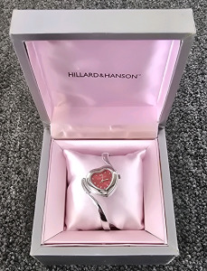Hillard & Hanson Red Heart Watch In Box