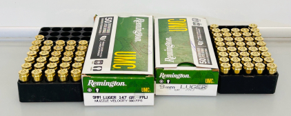 (2) Partial Boxes Of Remington 9mm Luger 115/ 147 Gr.