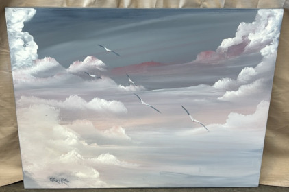 Painting of Sky & Birds