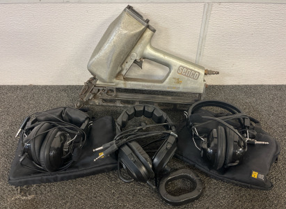 Senior Nail Gun, (3) Vintage Design Stereo Headphones