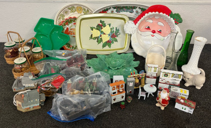 Christmas Themed Platters, Christmas Ceramic Doll House Furniture & Characters, & More