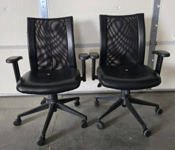 (2) Black Office Chairs