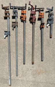 (6) Vintage Pipe Clamps