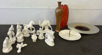 Large Vases, Serving Platters, Nativity Scene