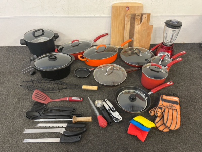 Rachael Ray Pot & Pan Set, Oster Blender, Presto Cook Pot & More Kitchen Items