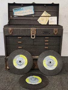 Kennedy 7-Drawer Machinist's Chest, and A Box Of Grinding Wheels