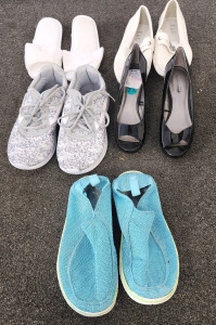 Box Of Women's Shoes And More.