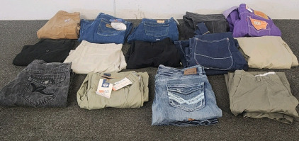 Brand New Men's Jeans, Overalls, And Dress Pants In Various Sizes