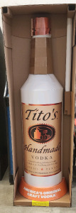 5 Foot Cardboard Titos Vodka Bottle