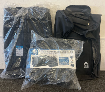(2) 22&rdquo; Upright Rolling Carry-Ons, 32&rdquo; Collapsable Rolling Duffle