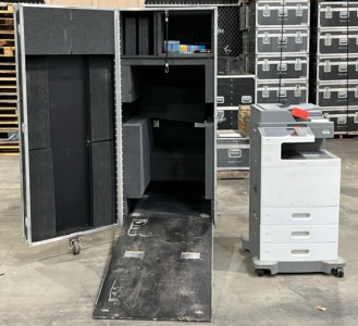 Lexmark Multifunction Printer & Custom Wilson Case With Ramk For Easy Transport