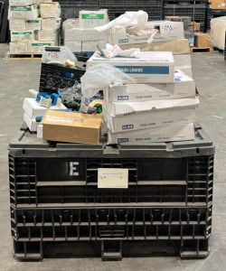 A Large Assortment of Trash Liners, Tape, & Tape Guns