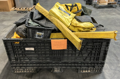 Military Spill Containment Kits Incluiding French Fries, Tarps, & Totes