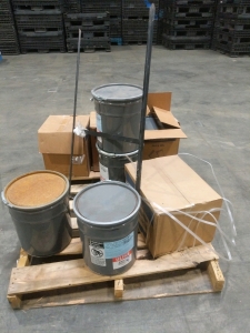 7 Uline 10gram Silica Gel Desiccant 600/pail #S3906 and 1 Case Uline Shop Towel Rolls