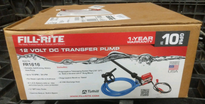Tuthill Fill-Rite 12vDC Transfer Pump 10gpm #FR1616