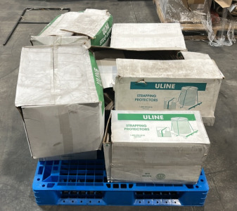 (3) Boxes of 1,000 Uline 2 1/2&rdquo;x2&rdquo; Strap Guards (6) Boxes of Uline Strapping Protectors