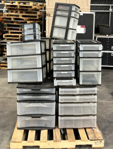 Large Assortment of Plastic Storage Organizers