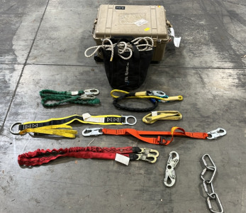An Assortment of Climbing & Safety Gear (1) Pelican Case 1610