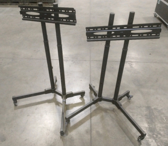 2) Adjustable Universal Rolling TV Stands Adjustable Height