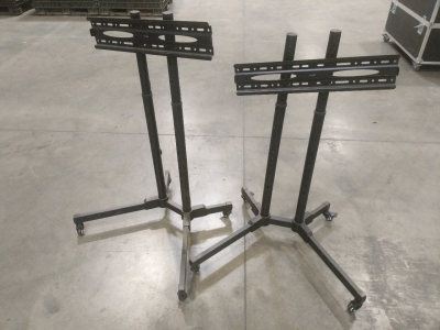 2) Adjustable Universal Rolling TV Stands Adjustable Height