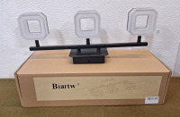 (1) Biartw LED Vanity Light, Matte Black Finish, Model TJB813-3T - 3