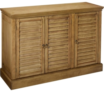 (1) Kings Brand Furniture Rustic Wood Buffet Sideboard Console Table w/ Storage - Antique Wash