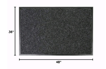 (1) NoTrax 109 Brush Step Carpeted Indoor/Outdoor Entrance Mat, 3' X 4', Absorbent, Slip Resistant l, Heavy Duty, Charcoal, 109S0034CH<br/>
