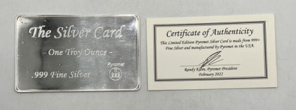 One Troy Ounce Fine Silver Card