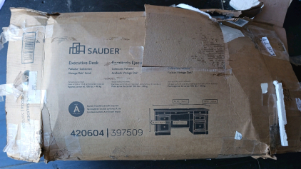 (1) Sauder Executive Desk - 65⅛"x29&frac12;"x29⅝" - Model 420604