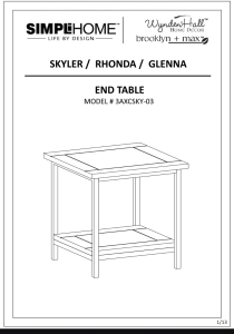 SimpliHome Skyler-Rhonda-Glenna Collection End Table - Cognac Brown - 3AXCSKY-03 (Sold As Is)