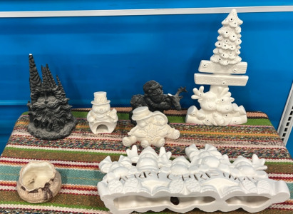 Assortment of Finished & Unfinished Ceramics