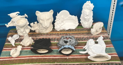 Assortment of Finished & Unfinished Ceramics