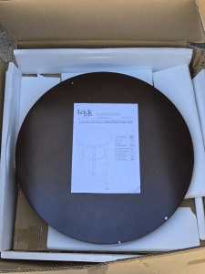 Leick Home Wood Round Side Table #10302 - 22"&oslash; - New In Box (Sold As Is, Not All Parts Verified)