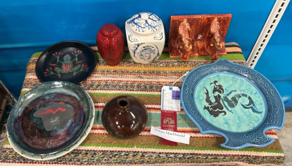 Assortment of Ceramics Including Western Idaho Fairs Ceramic Winning &ldquo;Mermaid Plate&rdquo; By The Donna MacDonald