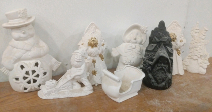 Ceramics, Fired! Lawn Mowing New Balance Dad Santa, Dark Santa, Frosty Family, and More!