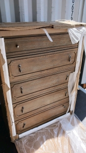 (1) Salt Flat Tall Cabinet Dresser - SFANDECAB79GR - New As Is [CONNEX]